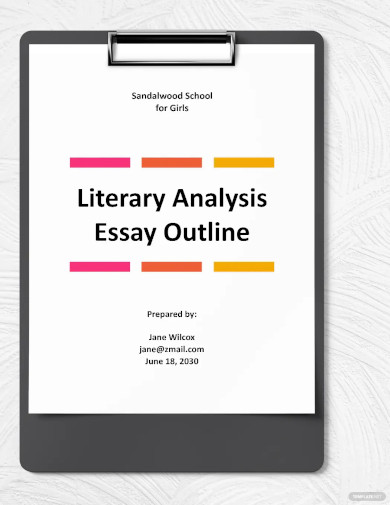 Literary Analysis Essay Outline Template