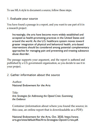 15+ MLA 8 Format Example in PDF | Examples