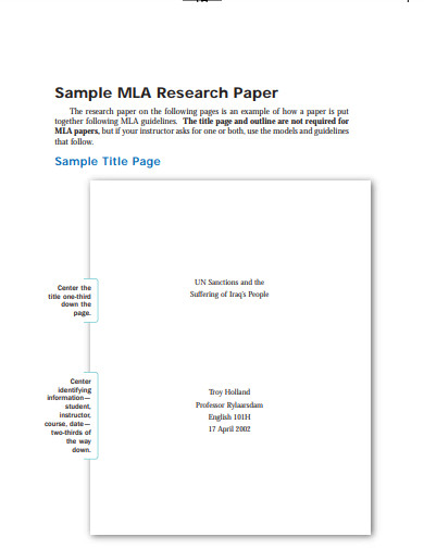 title page for mla research paper