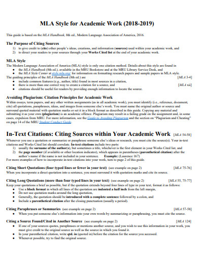 MLA Style Format Sources