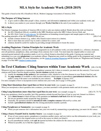 full form of mla in research