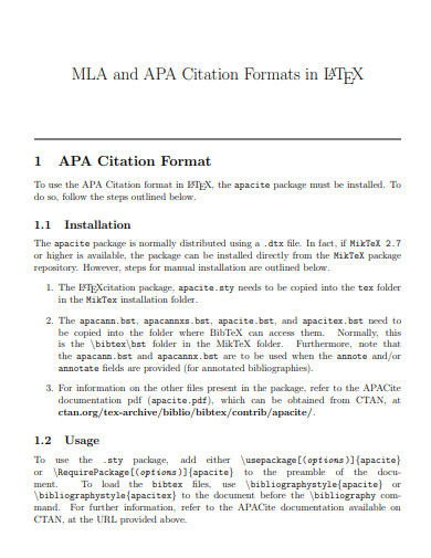 mla and apa format source