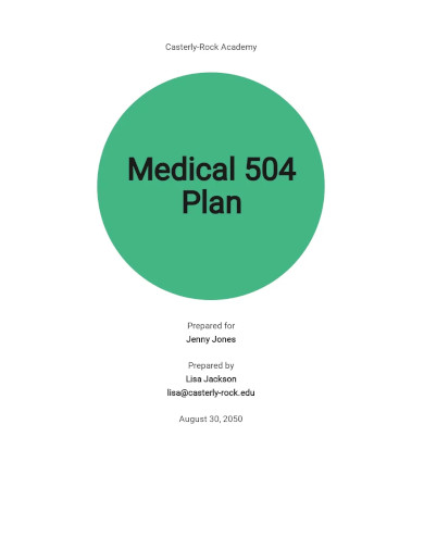 medical 504 plan template