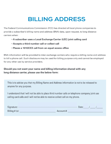 modern billing address