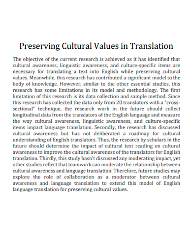 preserving cultural values in translation