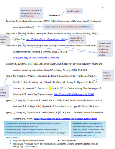 Professional APA 7 Reference Page