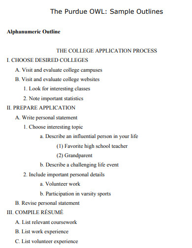 purdue essay outline