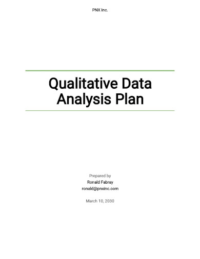 qualitative data analysis plan template
