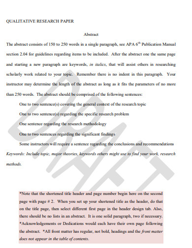 qualitative research paper abstracts