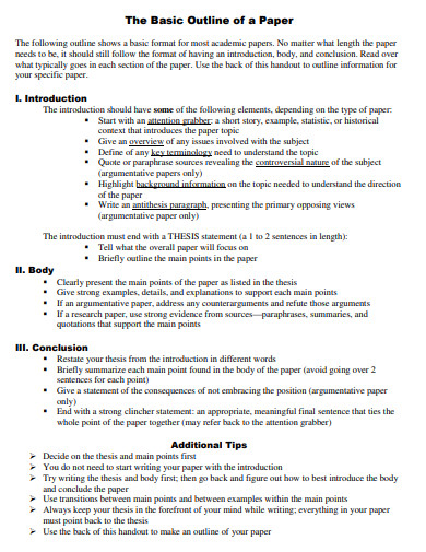 research paper introduction outline