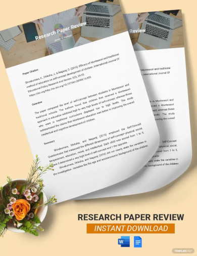 research paper review template