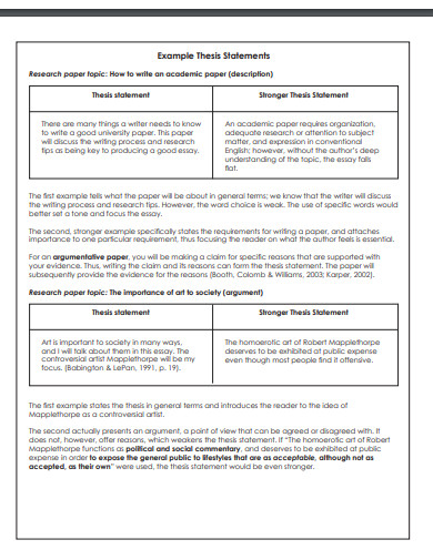 21+ Research Paper Thesis Example in PDF | Examples