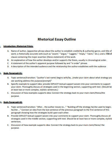 rhetorical essay outline