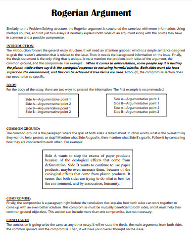 rogerian argument essay example