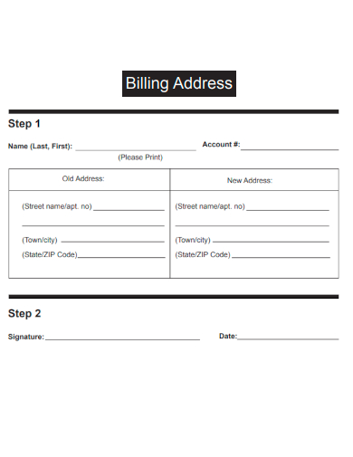 sample billing address