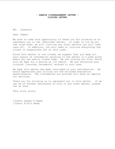 23+ Letter Closing Examples - PDF | Examples