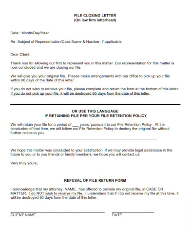 23+ Letter Closing Examples - PDF | Examples