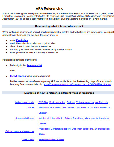 Simple APA 7 Reference Page