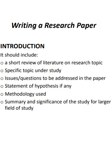 simple introduction research papers
