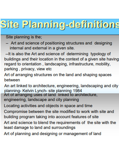 Site Plan Definition