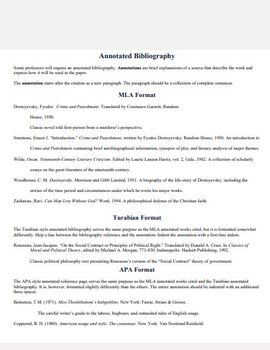 standard mla annotated bibliography