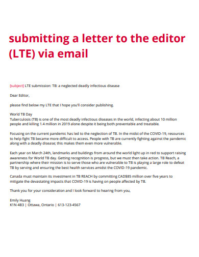 submitting letter to the editor