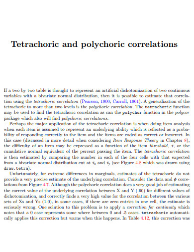 tetrachoric and polychoric correlation