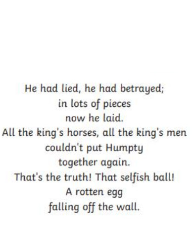 5th grade narrative poem