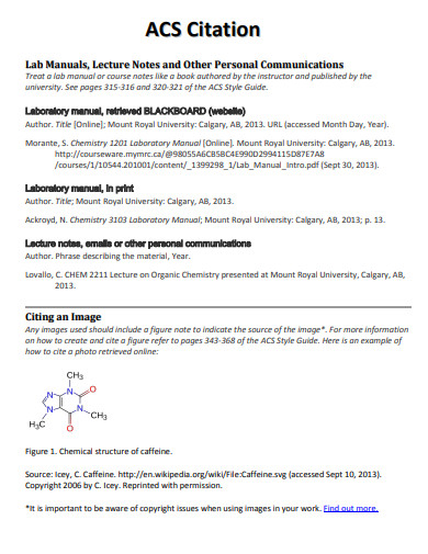 ACS Citation lab manual