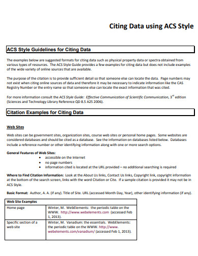 29+ ACS Citation Example in PDF | Examples