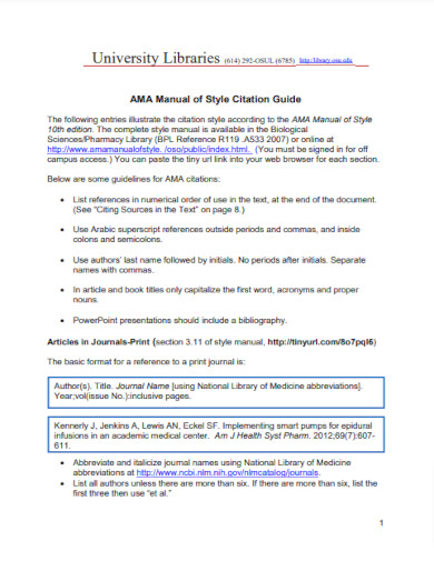 ama manual of style citation guide