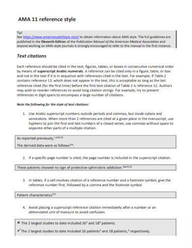 AMA Reference Style Example