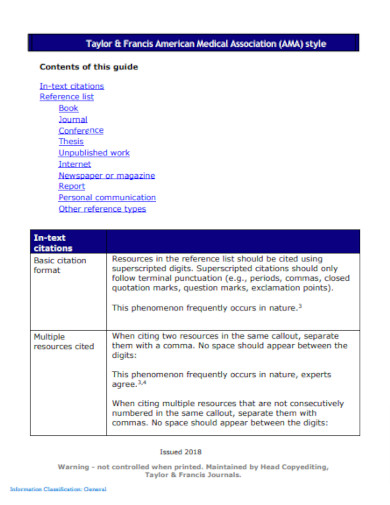 AMA Style Citation Contents Example