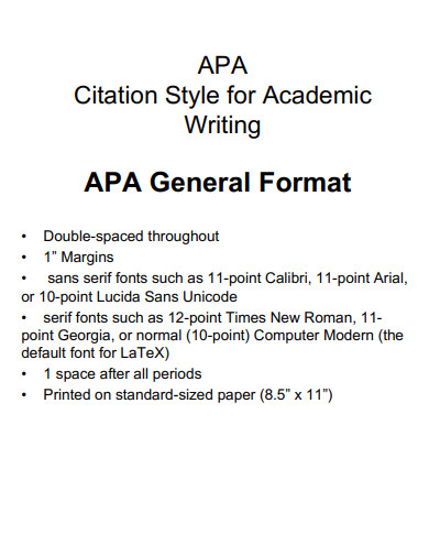 apa citation style writing