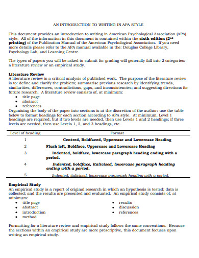 apa reference literature review