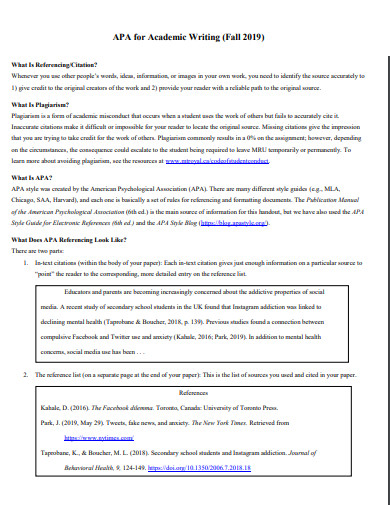 26+ APA Writing Format Examples in PDF, Word, Google Docs | Examples
