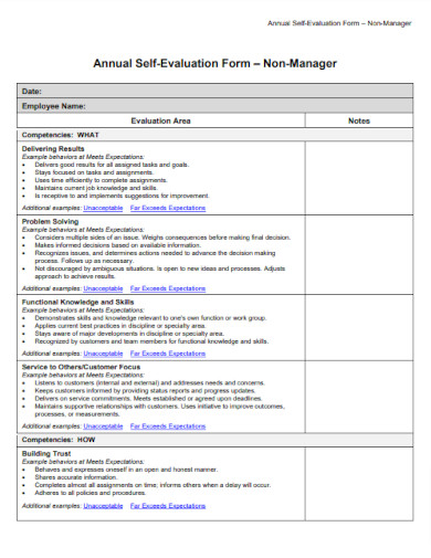 Self Evaluation for Work - 29+ Examples, Format, PDF