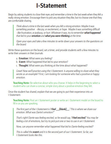 30+ I Statements Examples in PDF | Examples