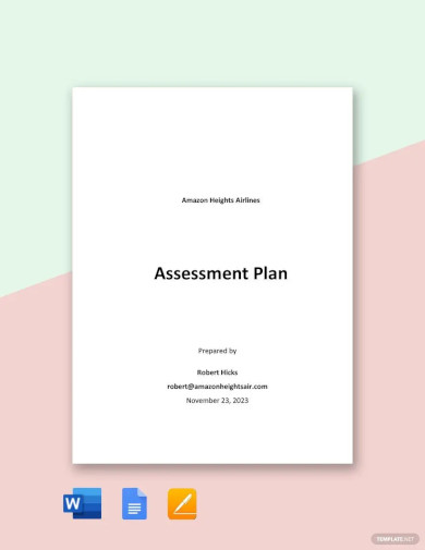 assessment plan template