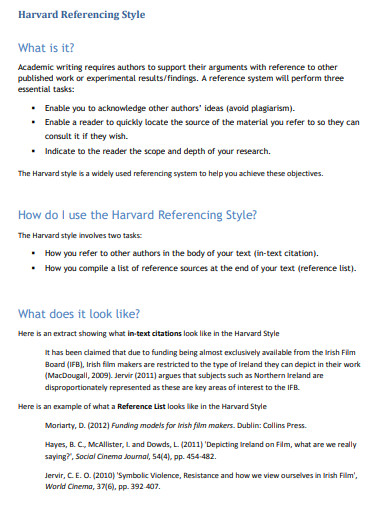 29+ Harvard Reference Style Examples in PDF | Examples