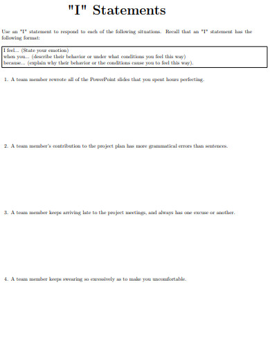 30+ I Statements Examples in PDF | Examples