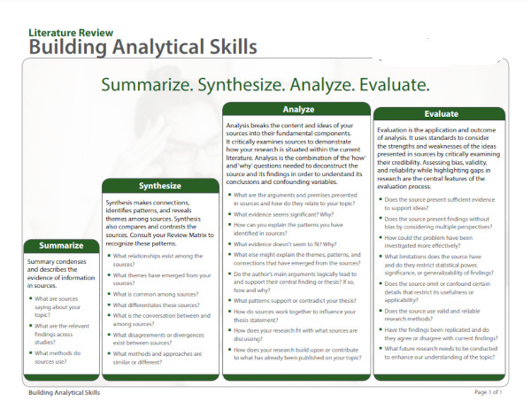 building analytical skills example