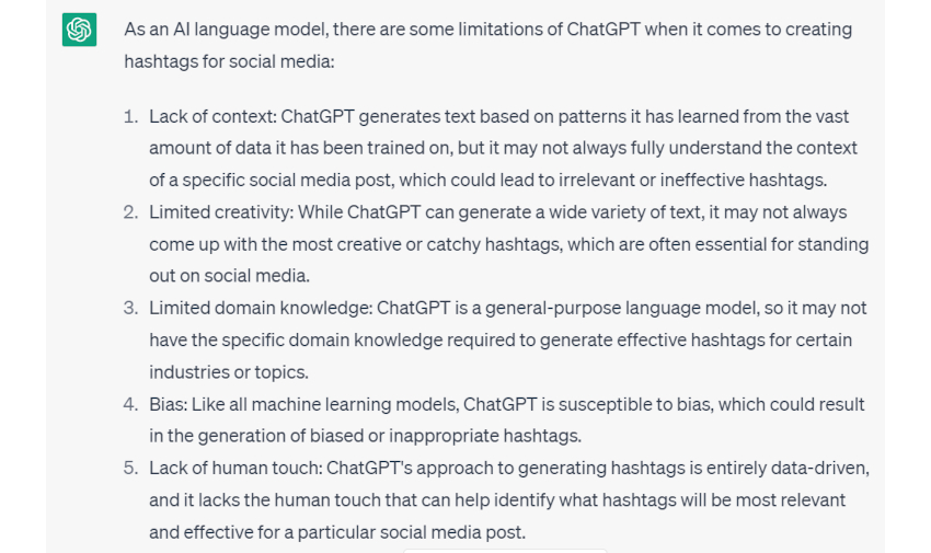 chatgpt prompts for social media hashtags