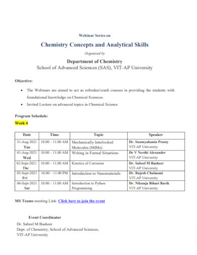 chemistry concepts and analytical skills