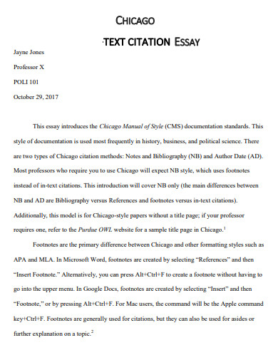 chicago citation essay