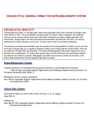 Chicago Style Bibliography System