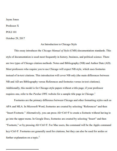 Chicago Style Essay Bibliography 