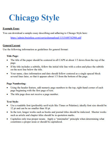 Chicago Style heading Bibliography