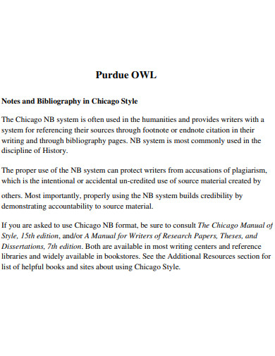 chicago style purdue owl bibliography