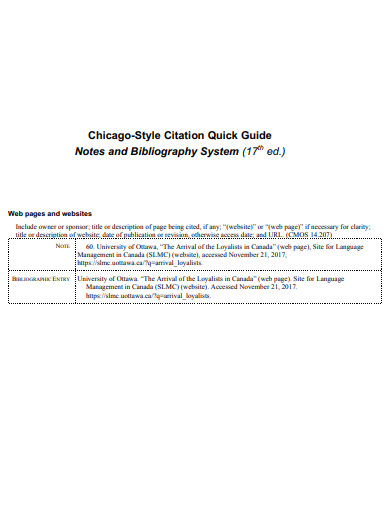 chicago style website bibliography